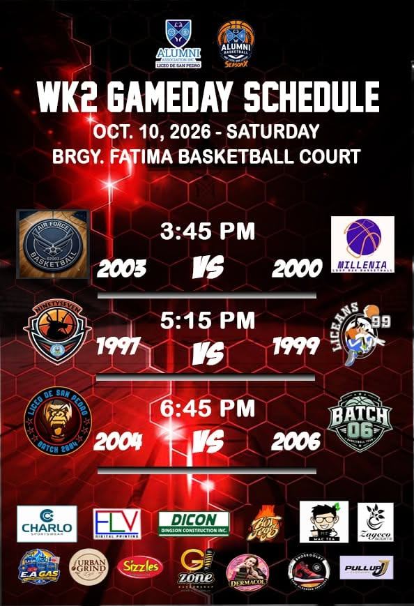 Week 2 Saturday Gameday Schedule